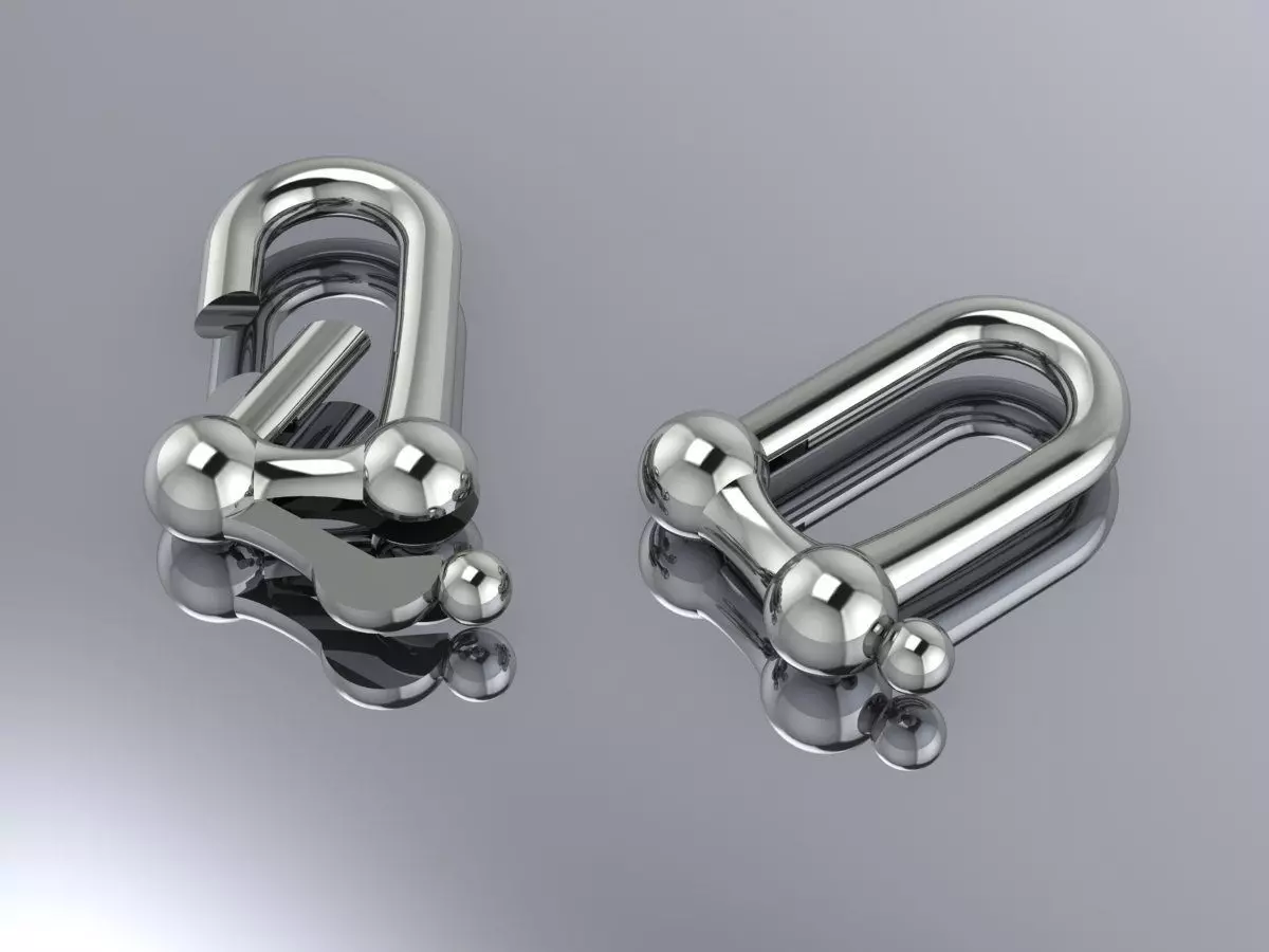 Tiffany Lock Bracelets Gold 3D print model_34