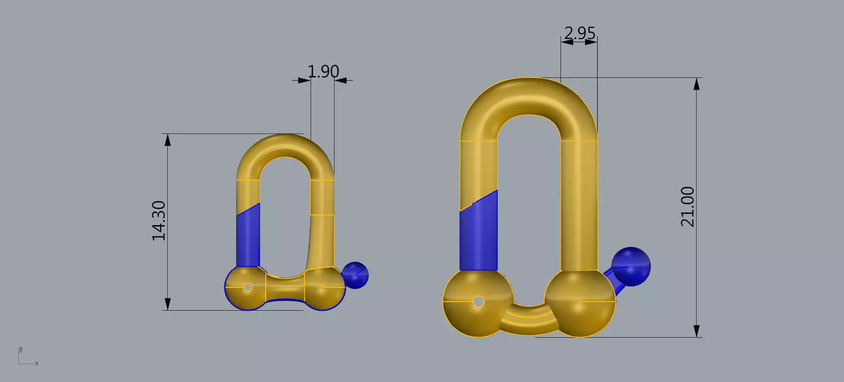 Tiffany Lock Bracelets Gold 3D print model_32