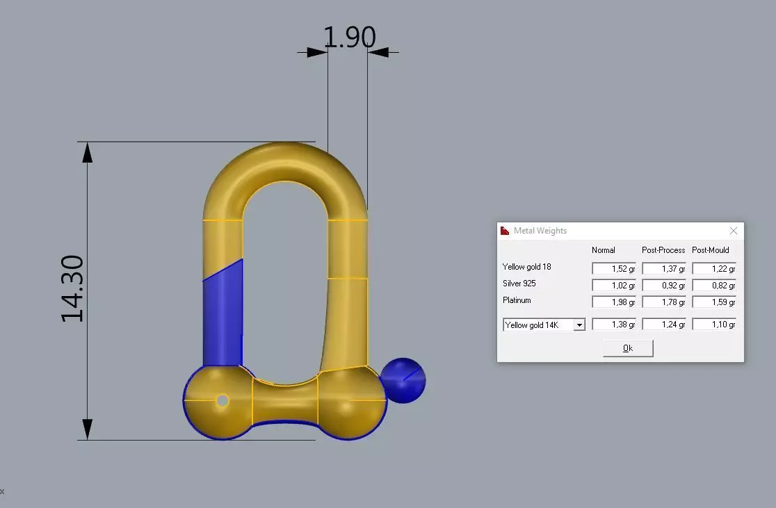 Tiffany Lock Bracelets Gold 3D print model_25