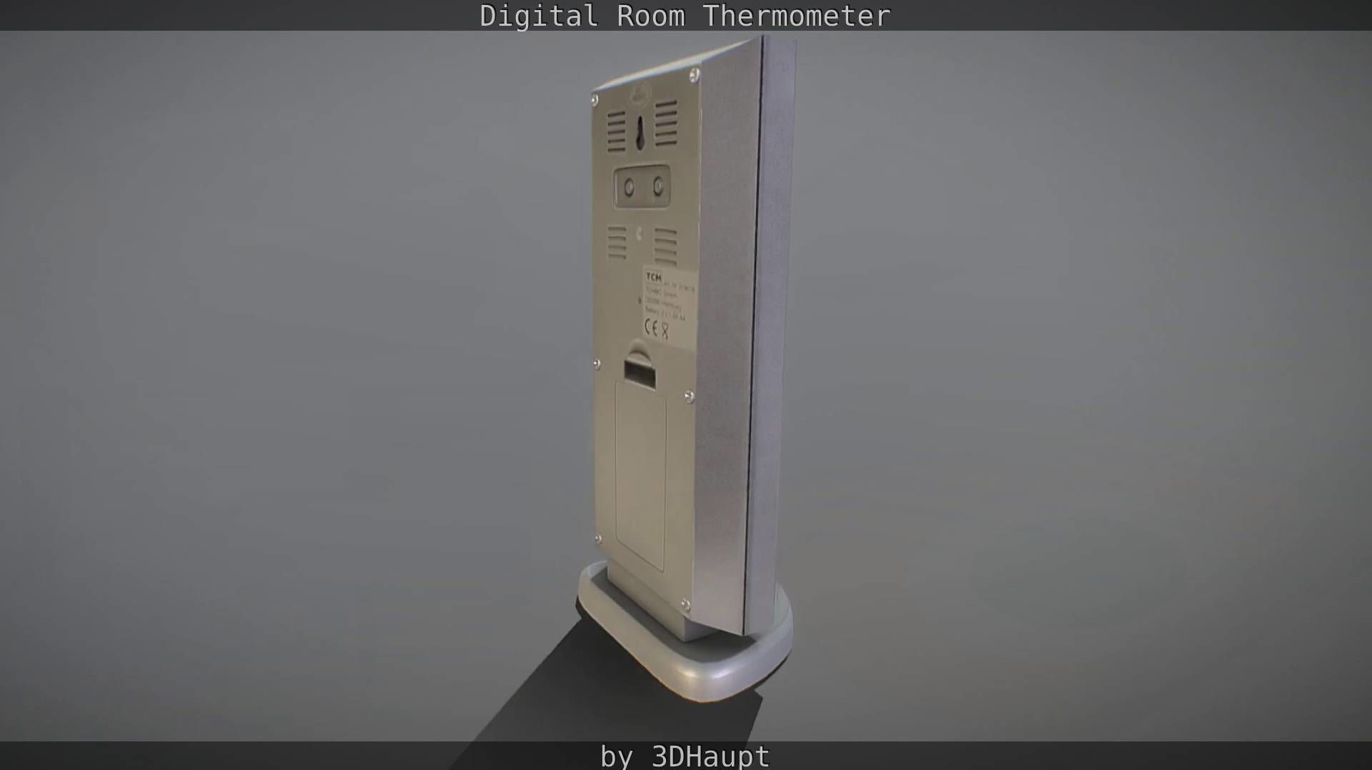 Digital room thermometer Low-poly 3D model_24