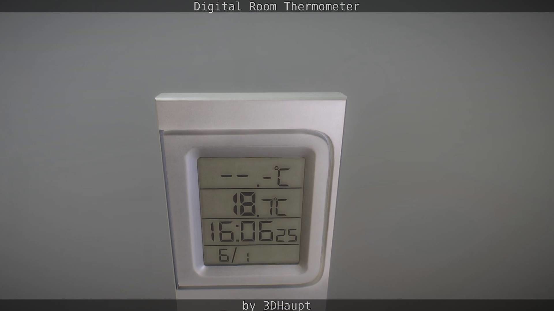 Digital room thermometer Low-poly 3D model_56