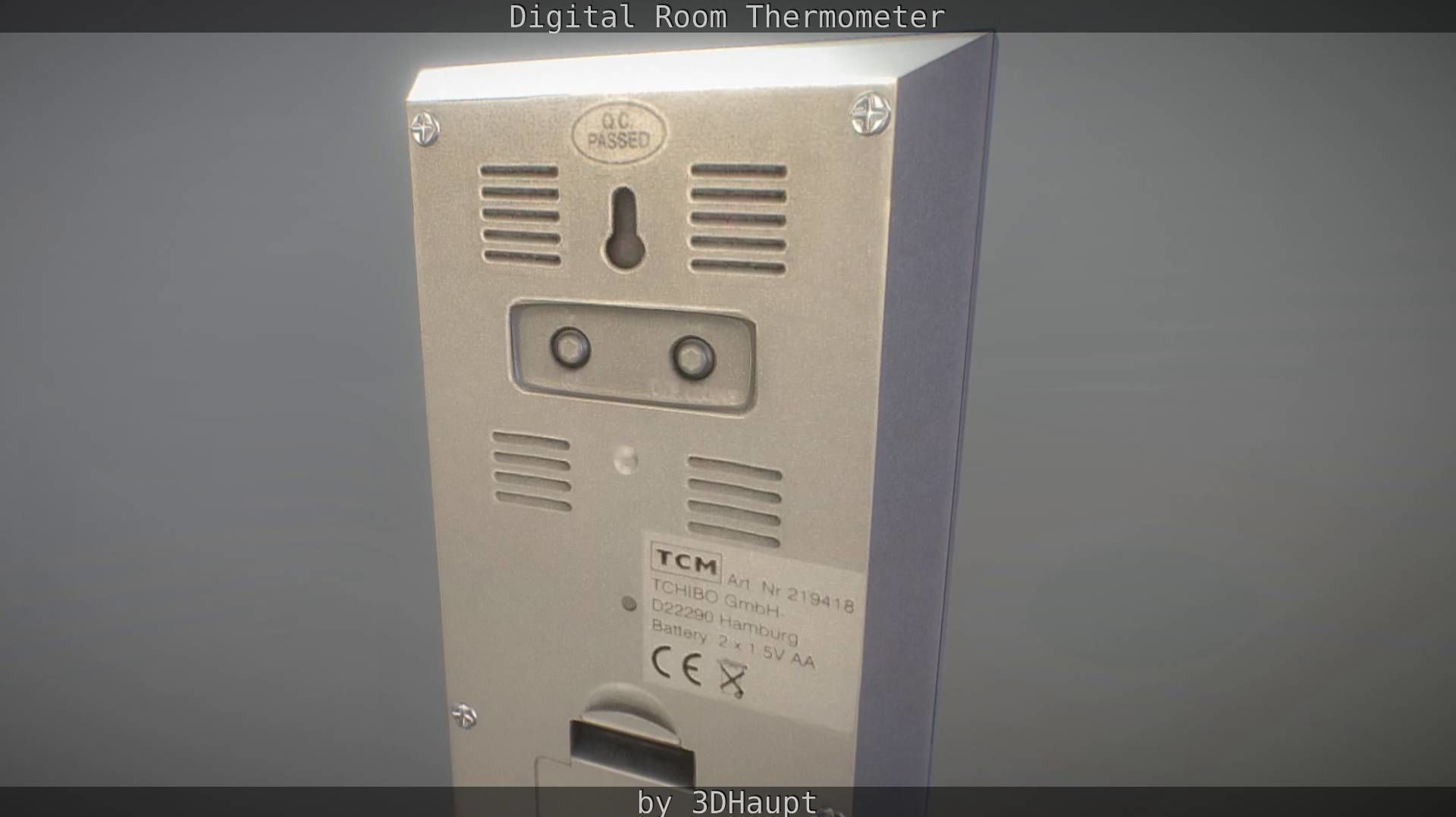 Digital room thermometer Low-poly 3D model_50