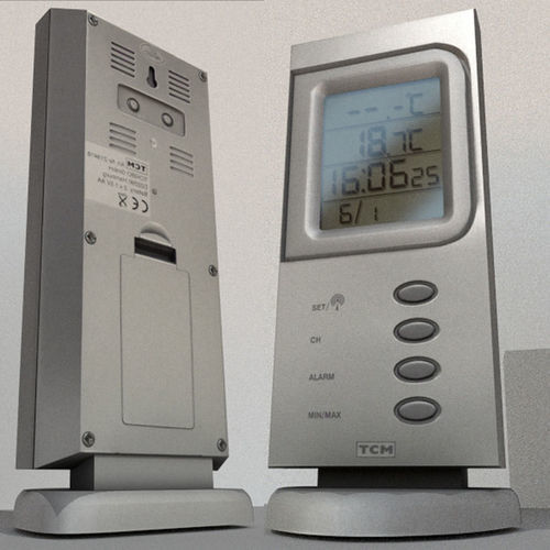Digital room thermometer Low-poly 3D model_16