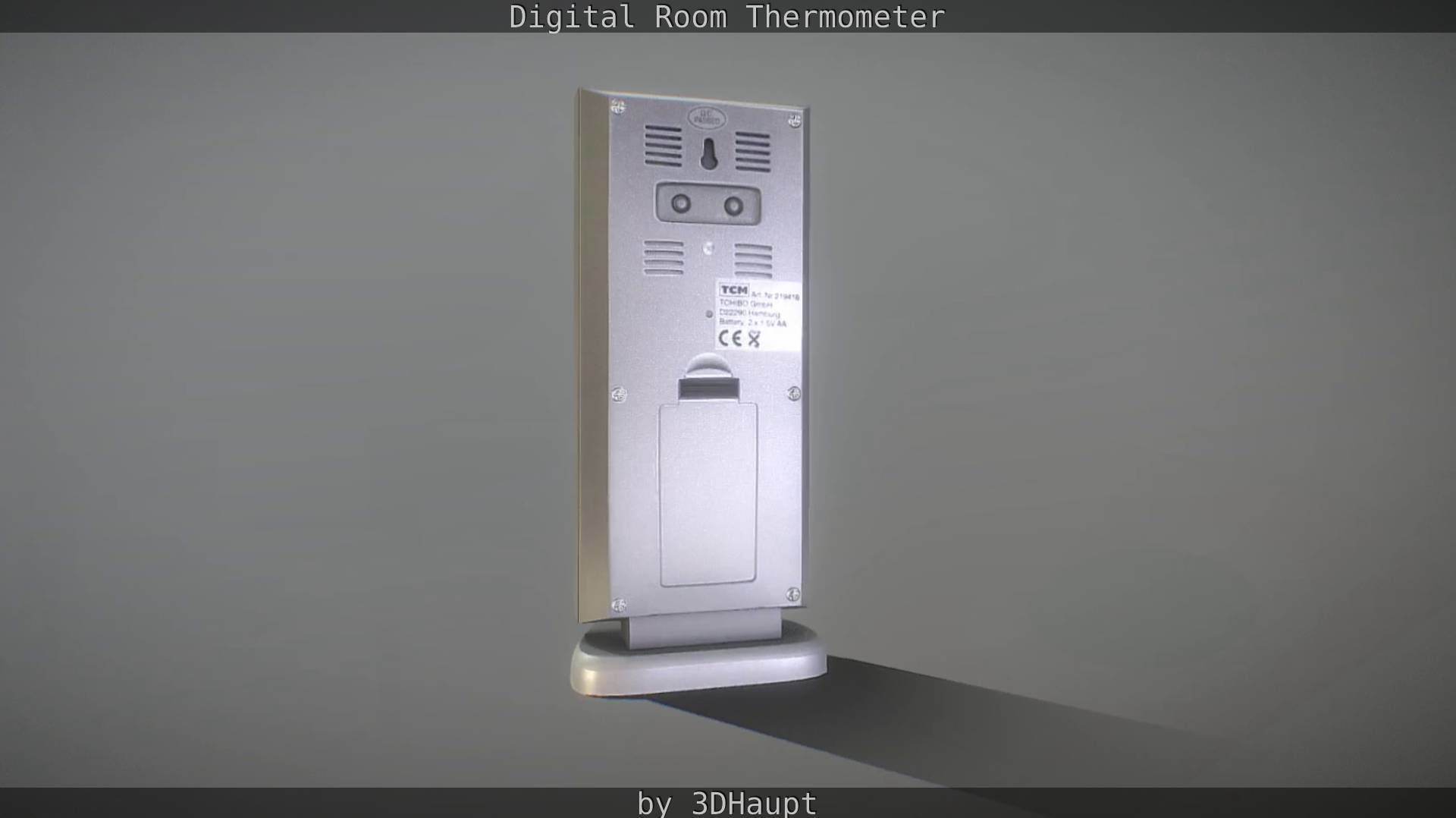 Digital room thermometer Low-poly 3D model_23