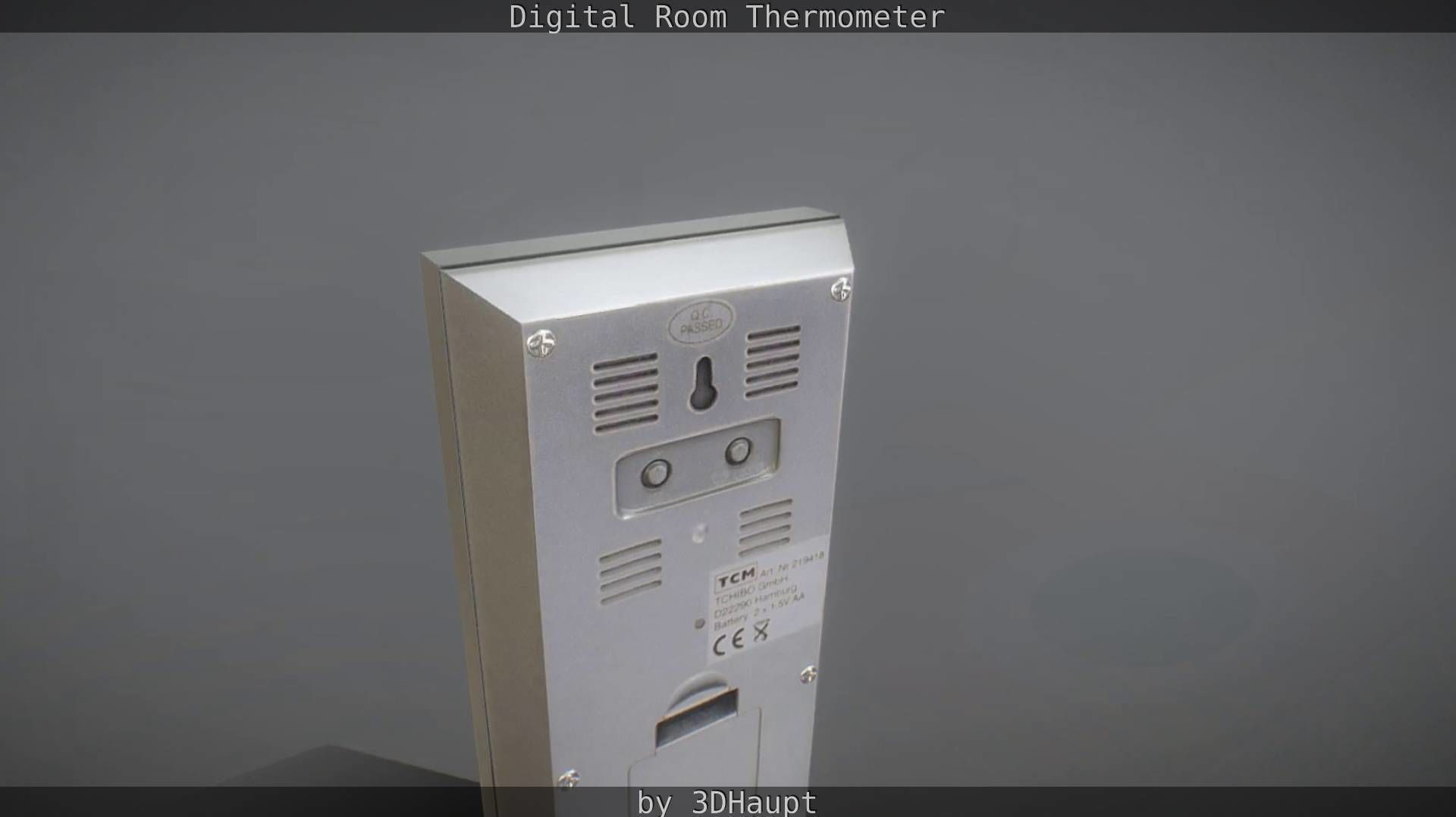 Digital room thermometer Low-poly 3D model_55