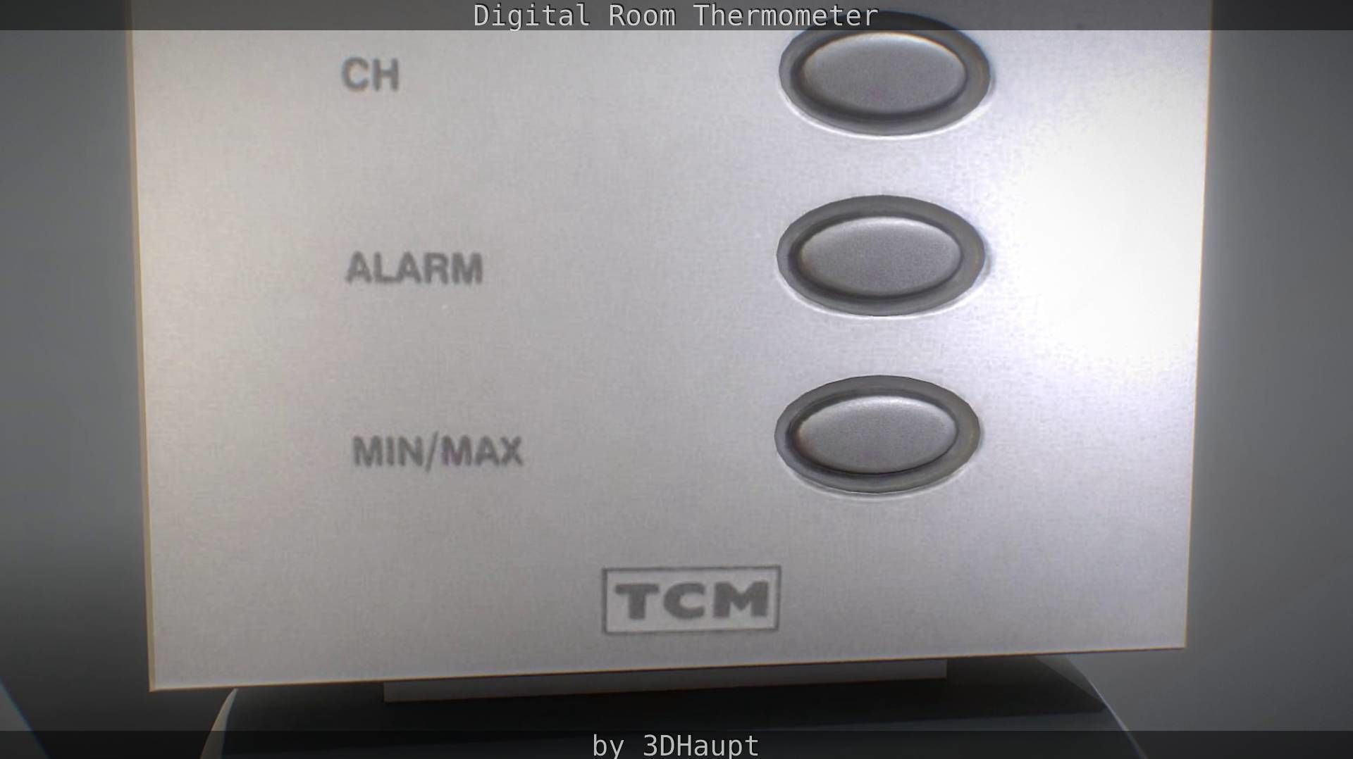 Digital room thermometer Low-poly 3D model_38