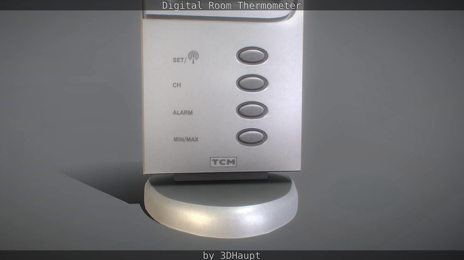 Digital room thermometer Low-poly 3D model_39