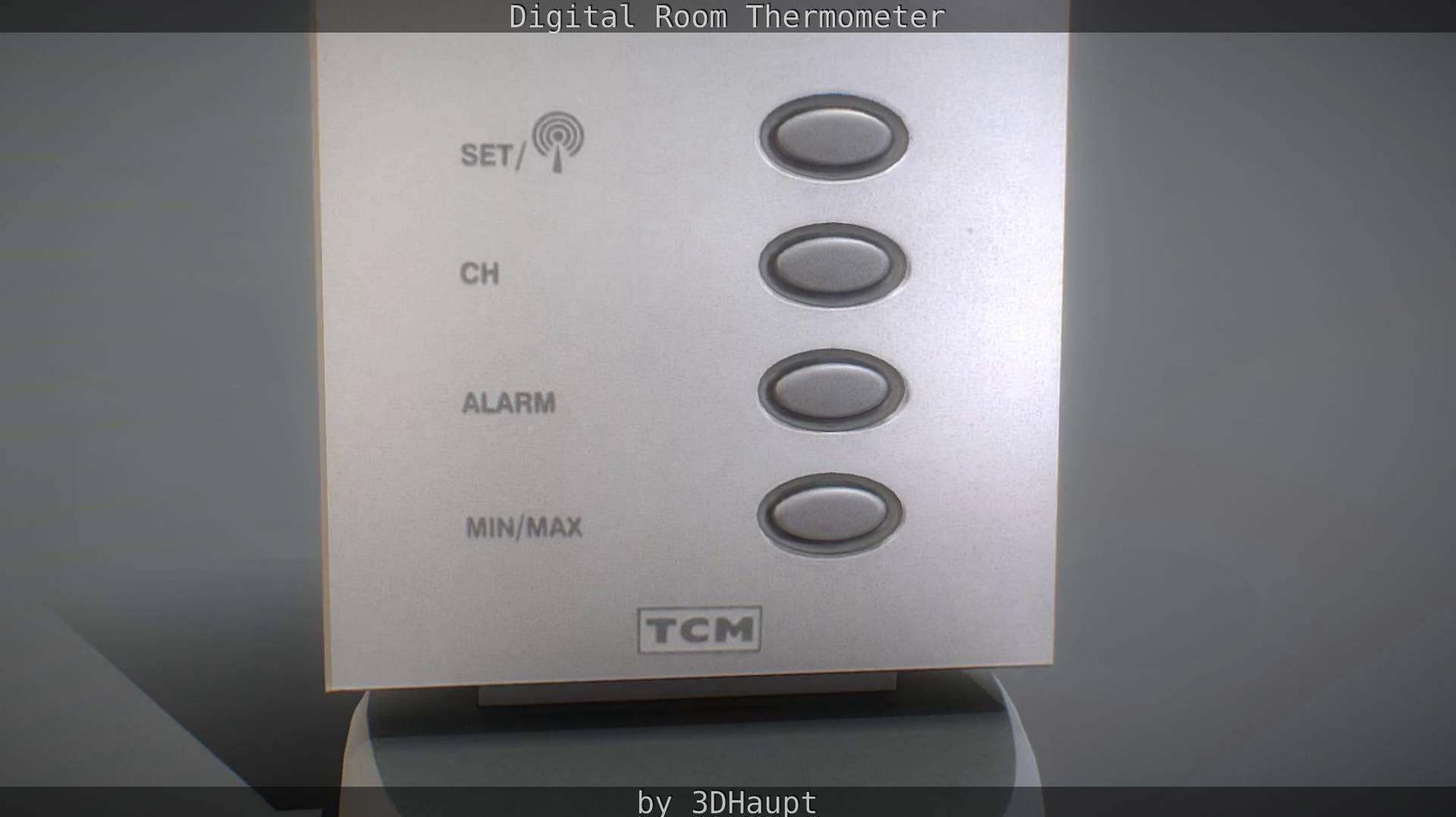 Digital room thermometer Low-poly 3D model_37