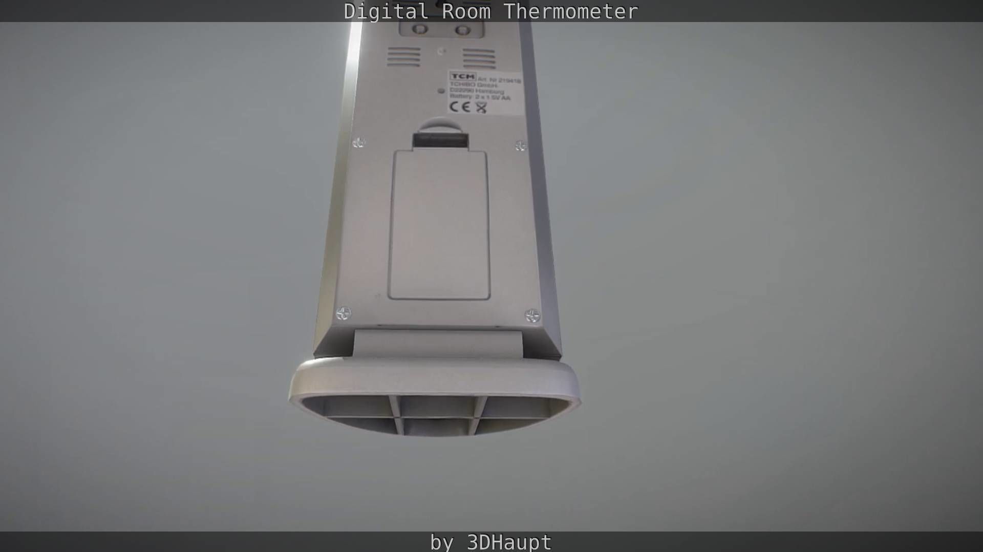 Digital room thermometer Low-poly 3D model_45