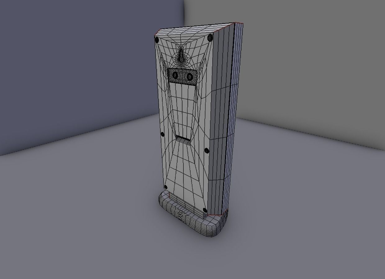 Digital room thermometer Low-poly 3D model_8