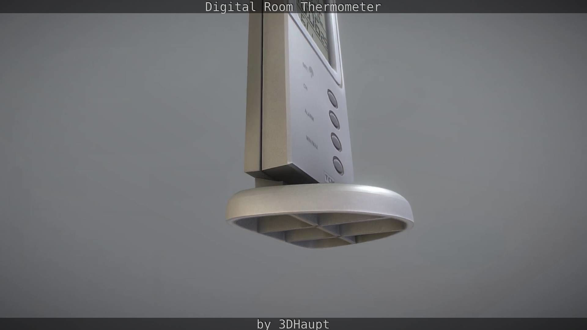 Digital room thermometer Low-poly 3D model_40
