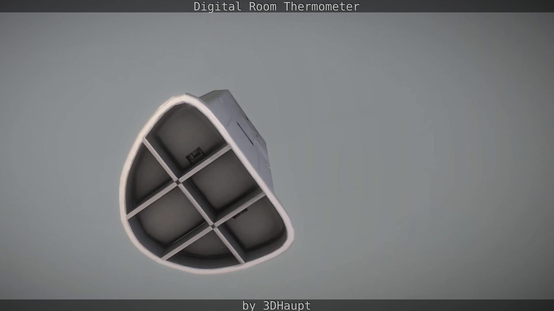 Digital room thermometer Low-poly 3D model_44