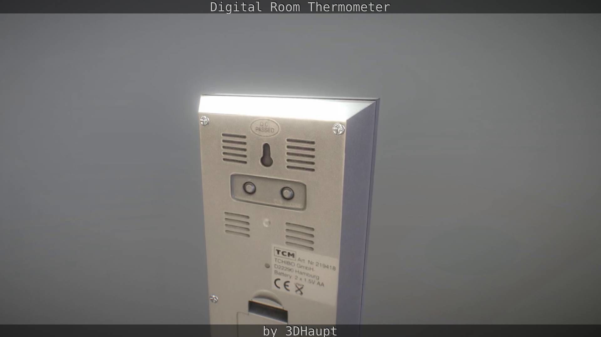 Digital room thermometer Low-poly 3D model_51