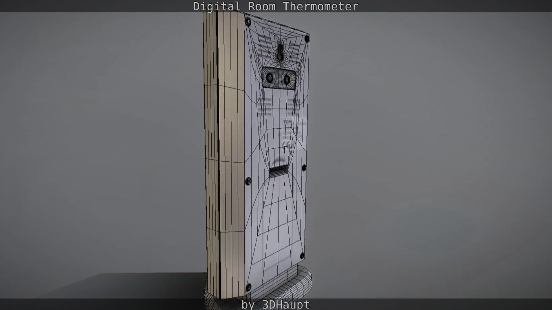 Digital room thermometer Low-poly 3D model_68