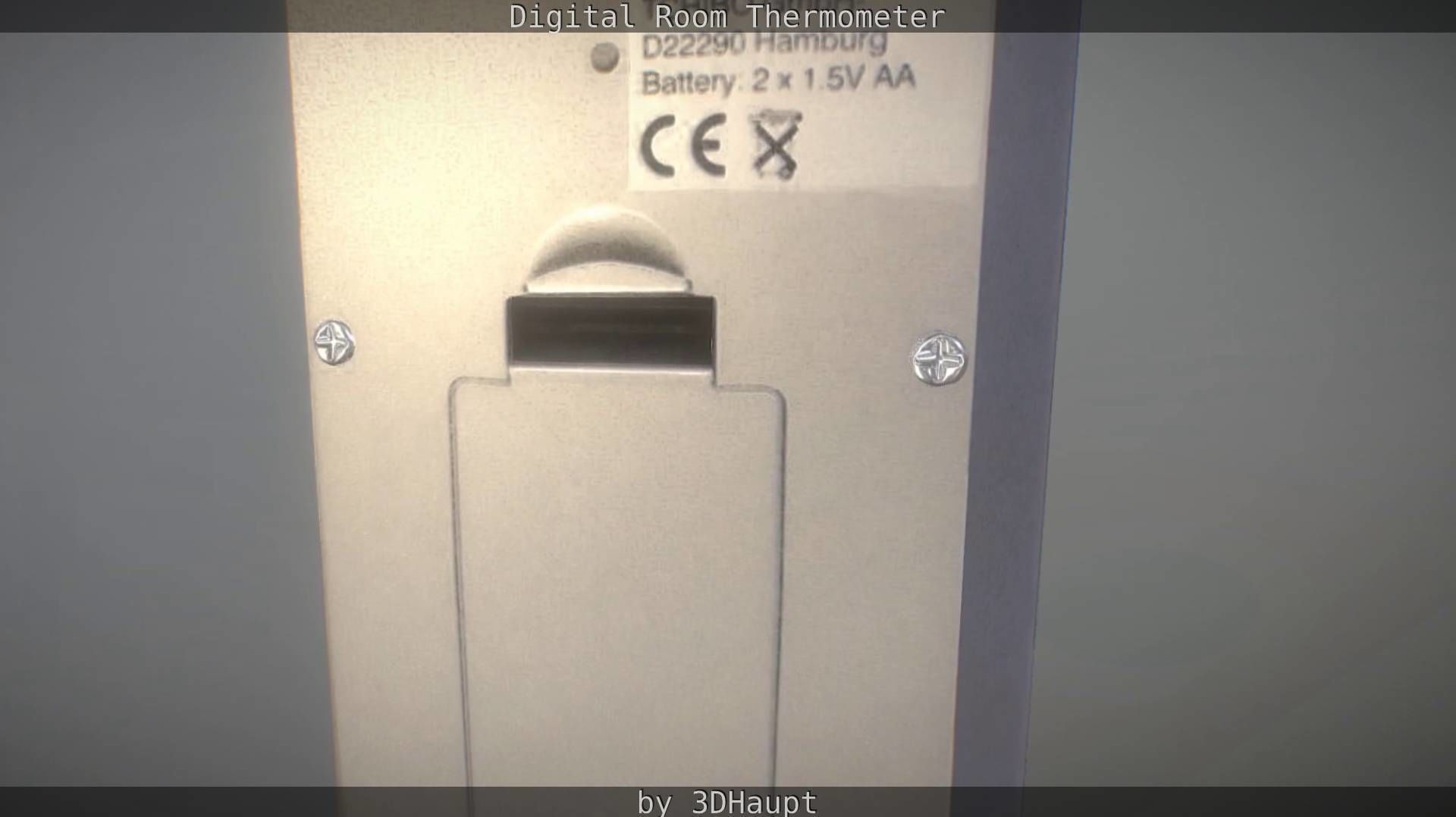 Digital room thermometer Low-poly 3D model_48