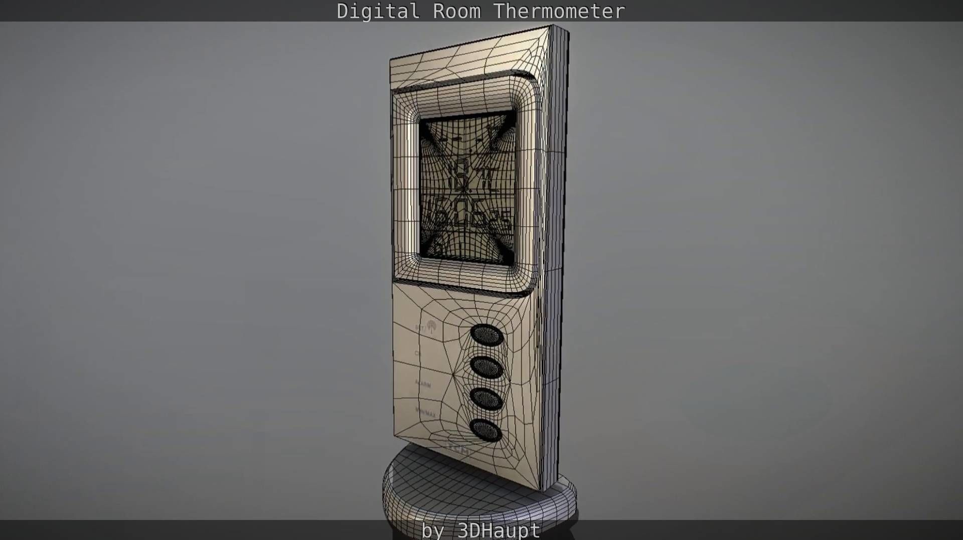 Digital room thermometer Low-poly 3D model_67
