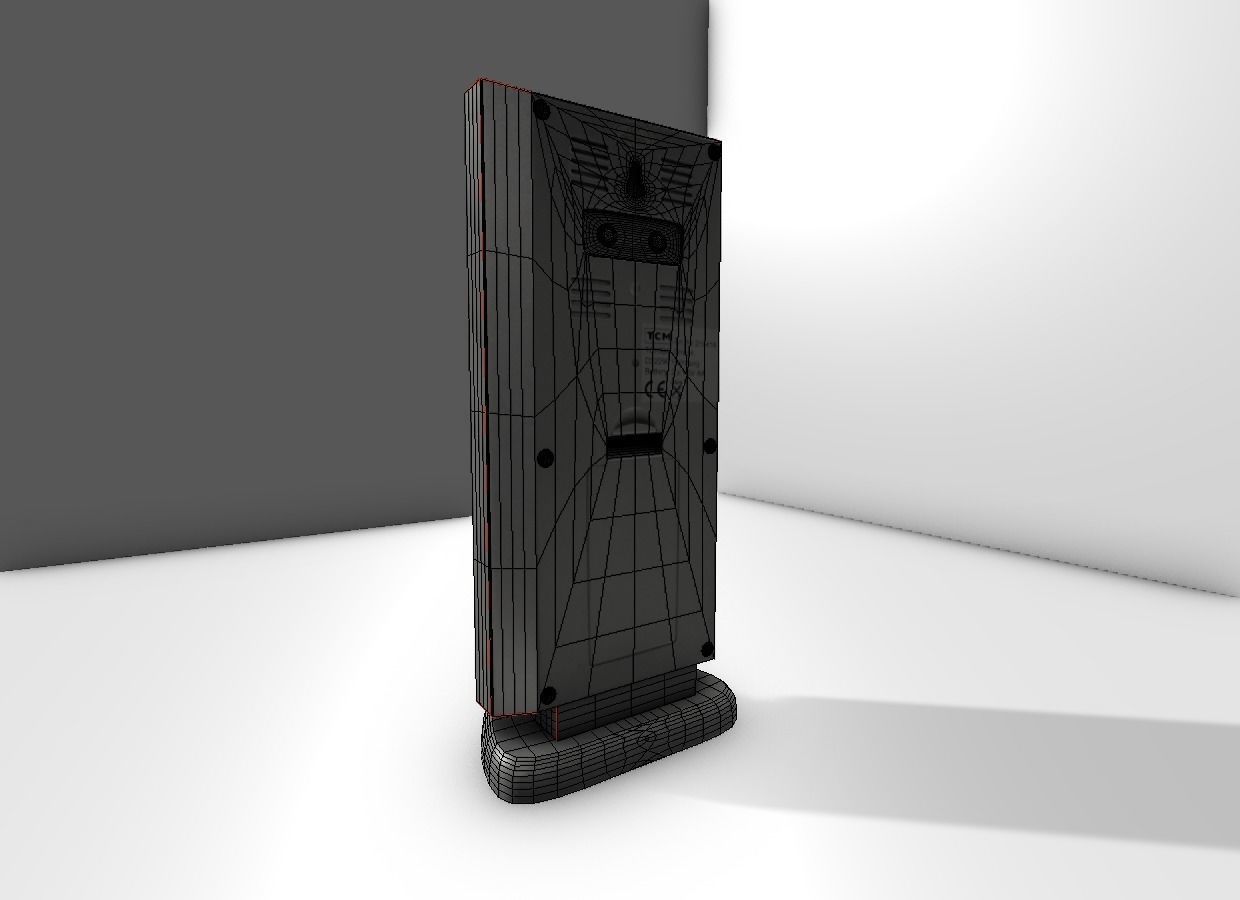 Digital room thermometer Low-poly 3D model_6