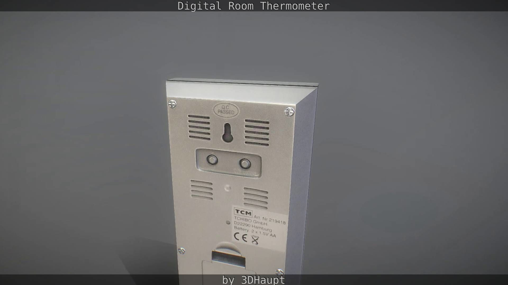Digital room thermometer Low-poly 3D model_53