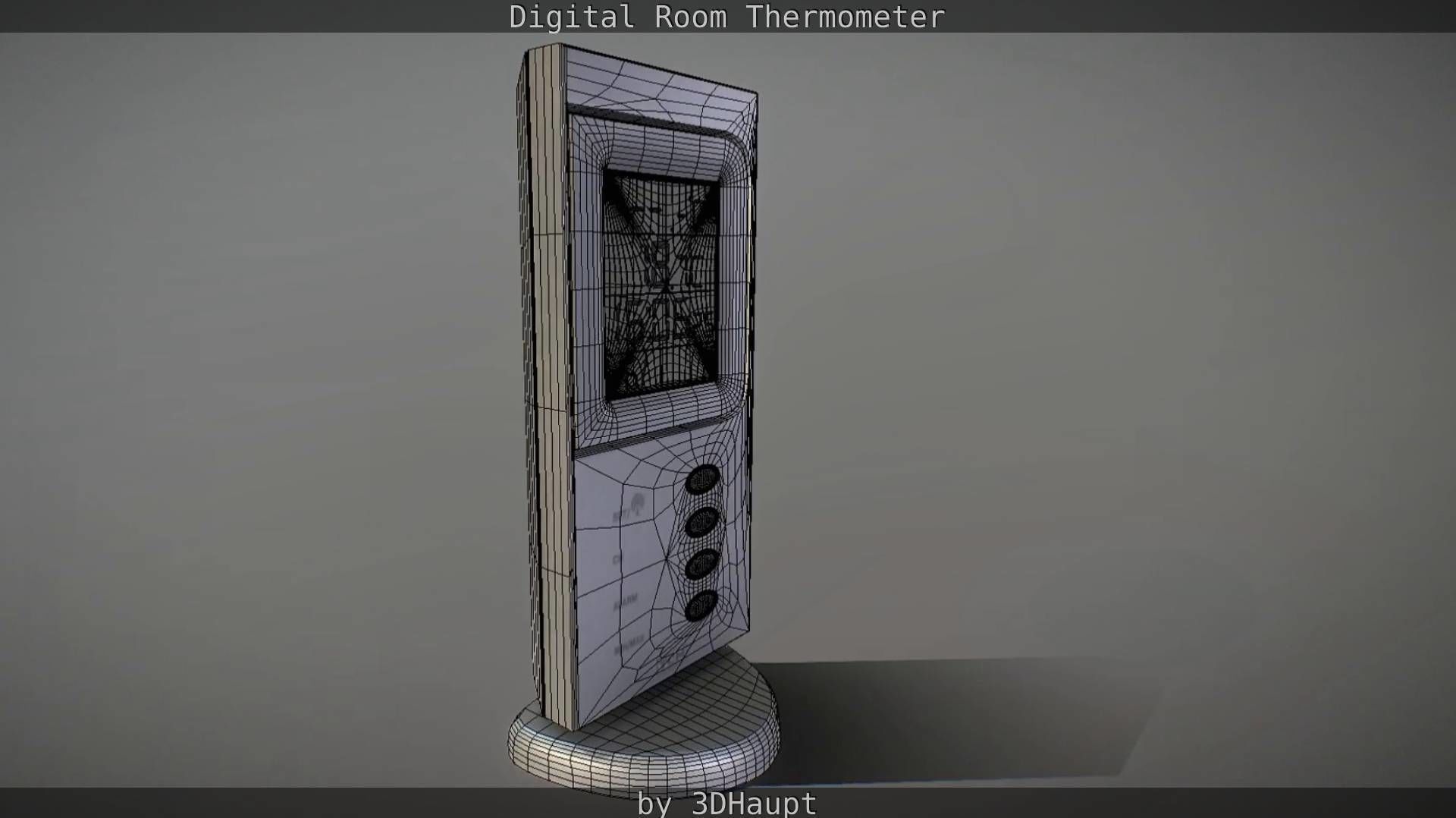 Digital room thermometer Low-poly 3D model_70