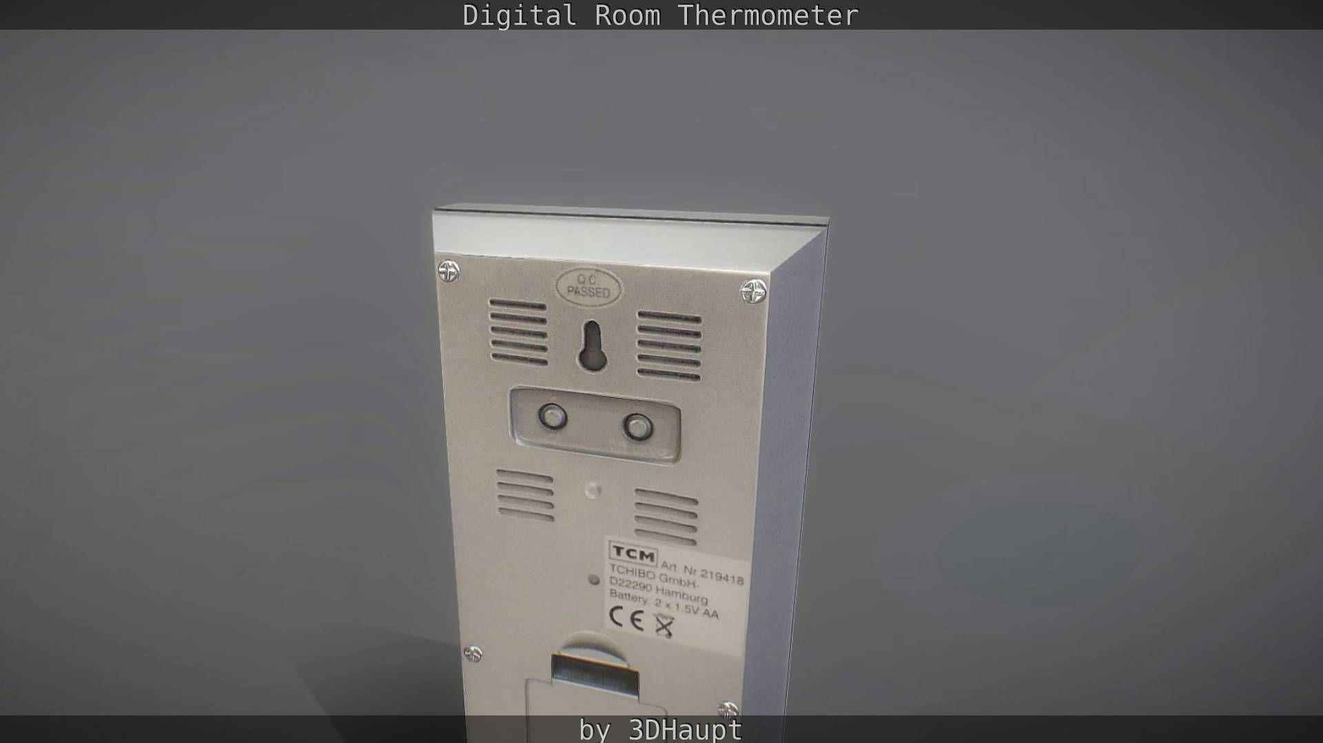 Digital room thermometer Low-poly 3D model_54