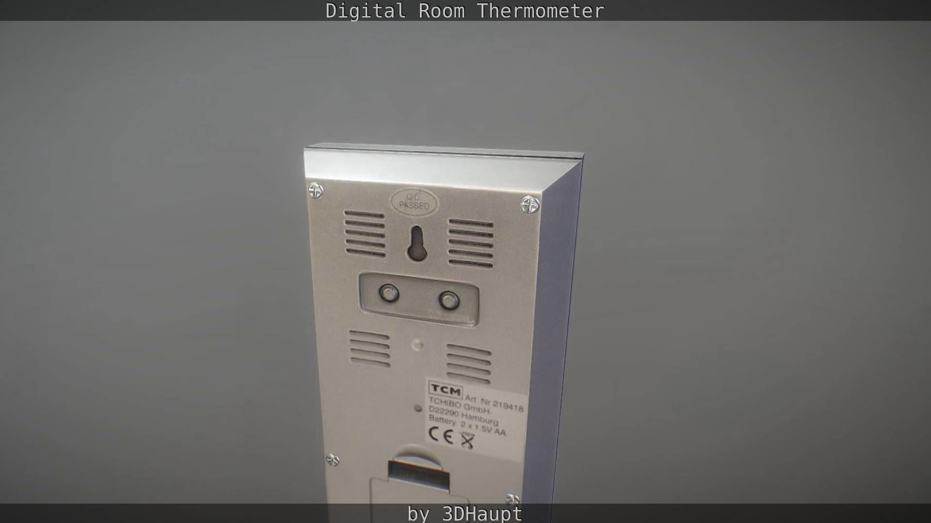 Digital room thermometer Low-poly 3D model_52