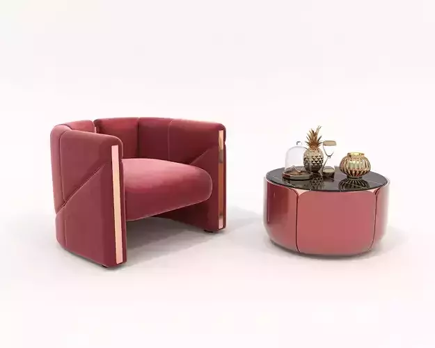 Modern Coffee Table and Armchair Set 63