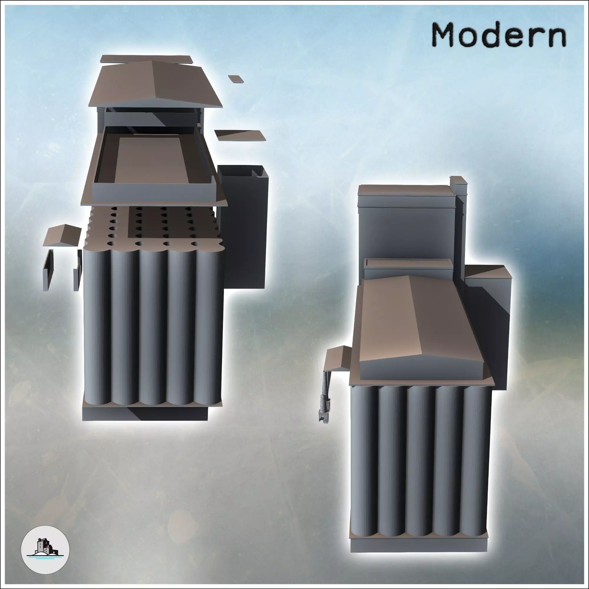 Grain Elevator Tour warehouse Stalingrad Russia - World War Two 3D print model_3