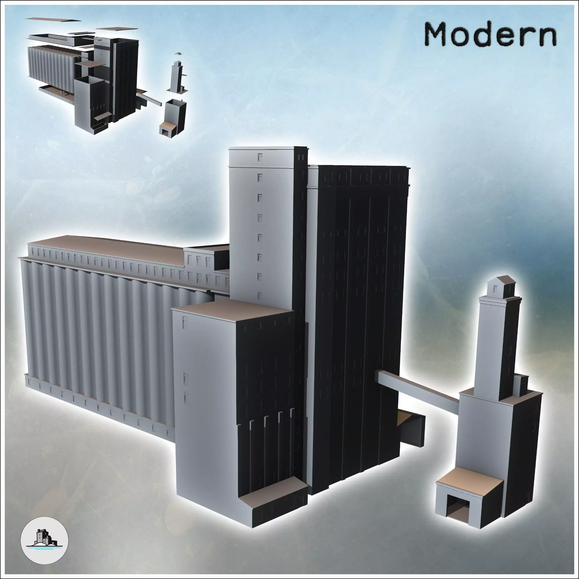 Grain Elevator Tour warehouse Stalingrad Russia - World War Two 3D print model_0