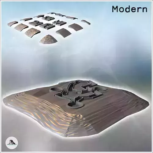 Tray Trench Array Set with Artillery Firing Locations 16 - Moder
