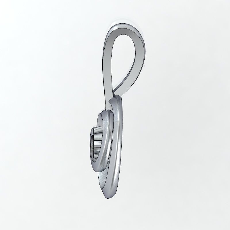 Pendant silver with diamond in center 3D print model_1