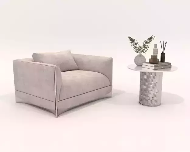 Modern Coffee Table and Armchair Set 64