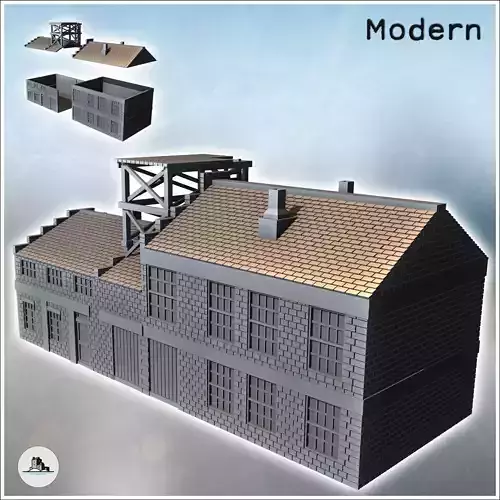 Large two-storey building with wooden roof structure 21 - Modern