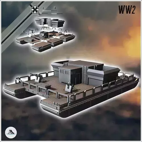 Siebel ferry Siebelfahre German shallow-draft landing craft 5 - 