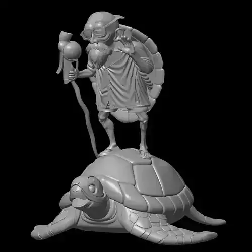 master roshi and turtle model