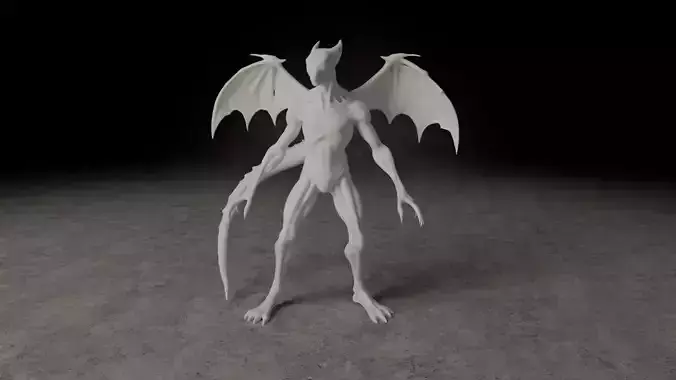 Aetherwyrm Bipedal creature 3D print model Aetherwyrm Bipedal creature 3D print model