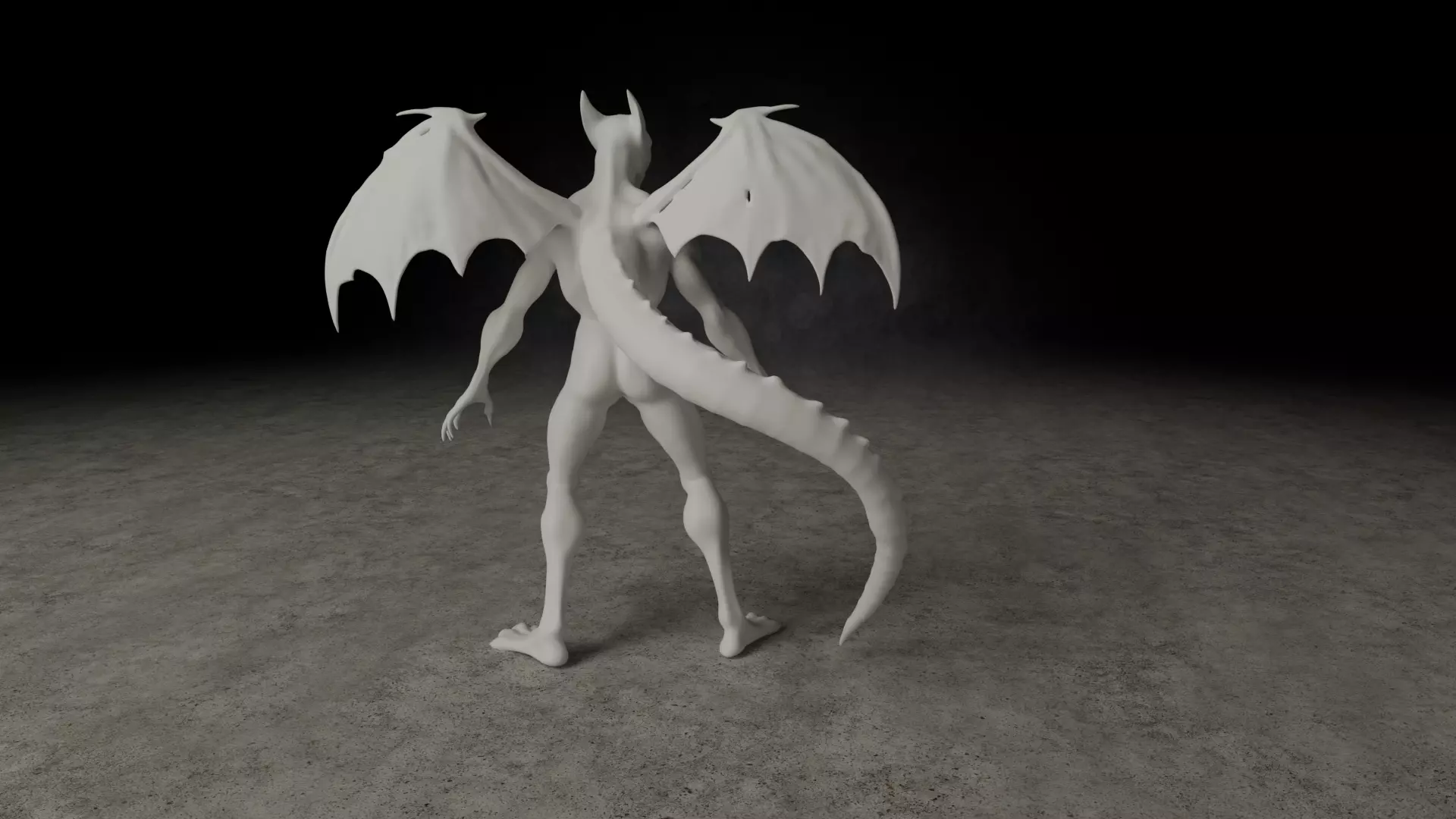 Aetherwyrm Bipedal creature 3D print model_9