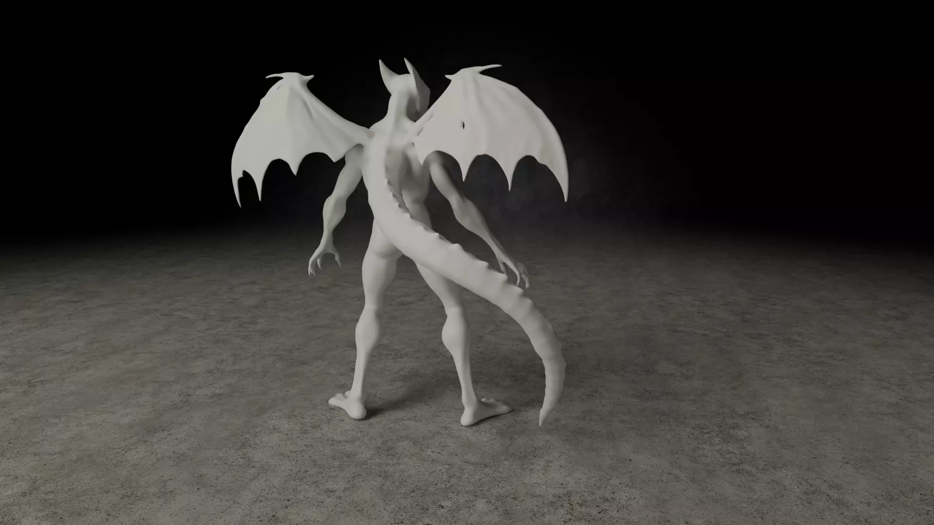 Aetherwyrm Bipedal creature 3D print model_10
