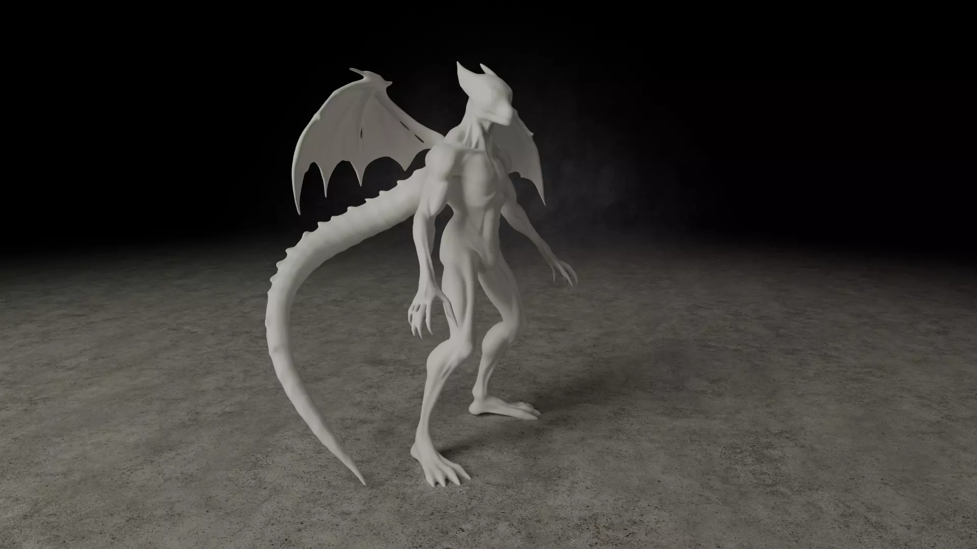 Aetherwyrm Bipedal creature 3D print model_14