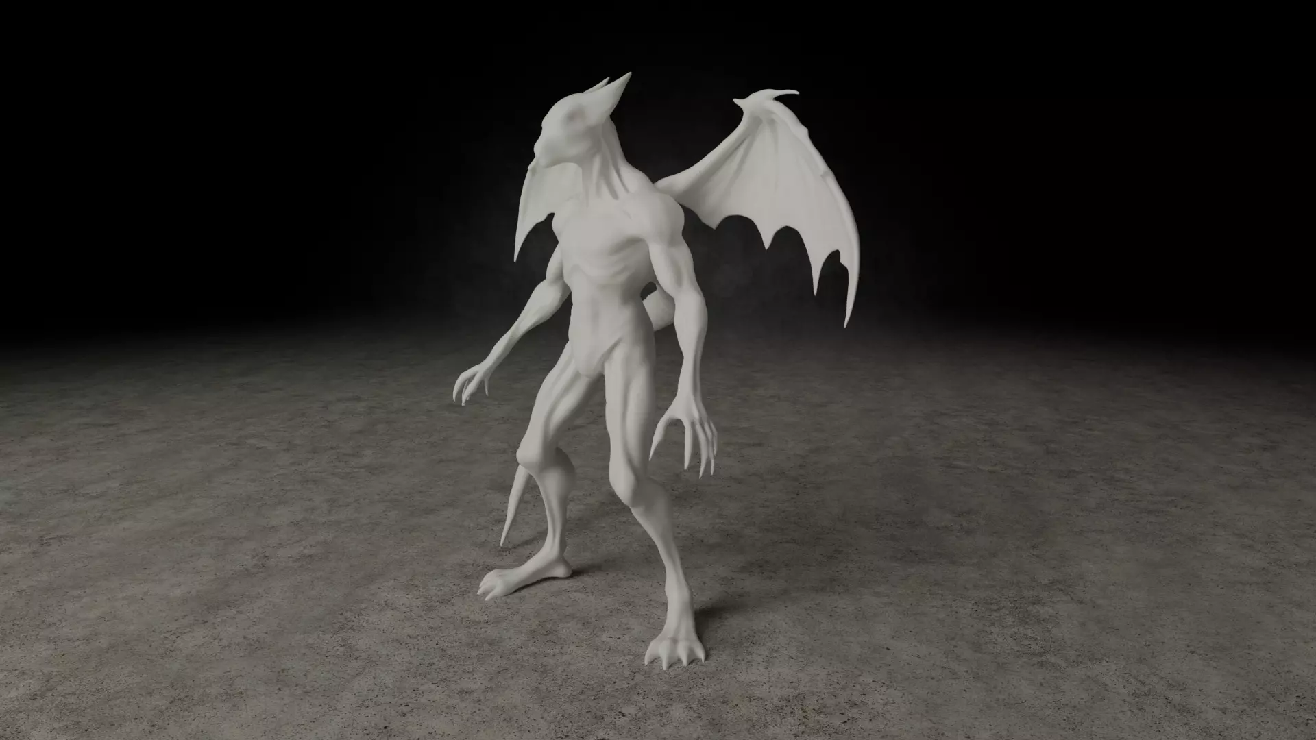 Aetherwyrm Bipedal creature 3D print model_2