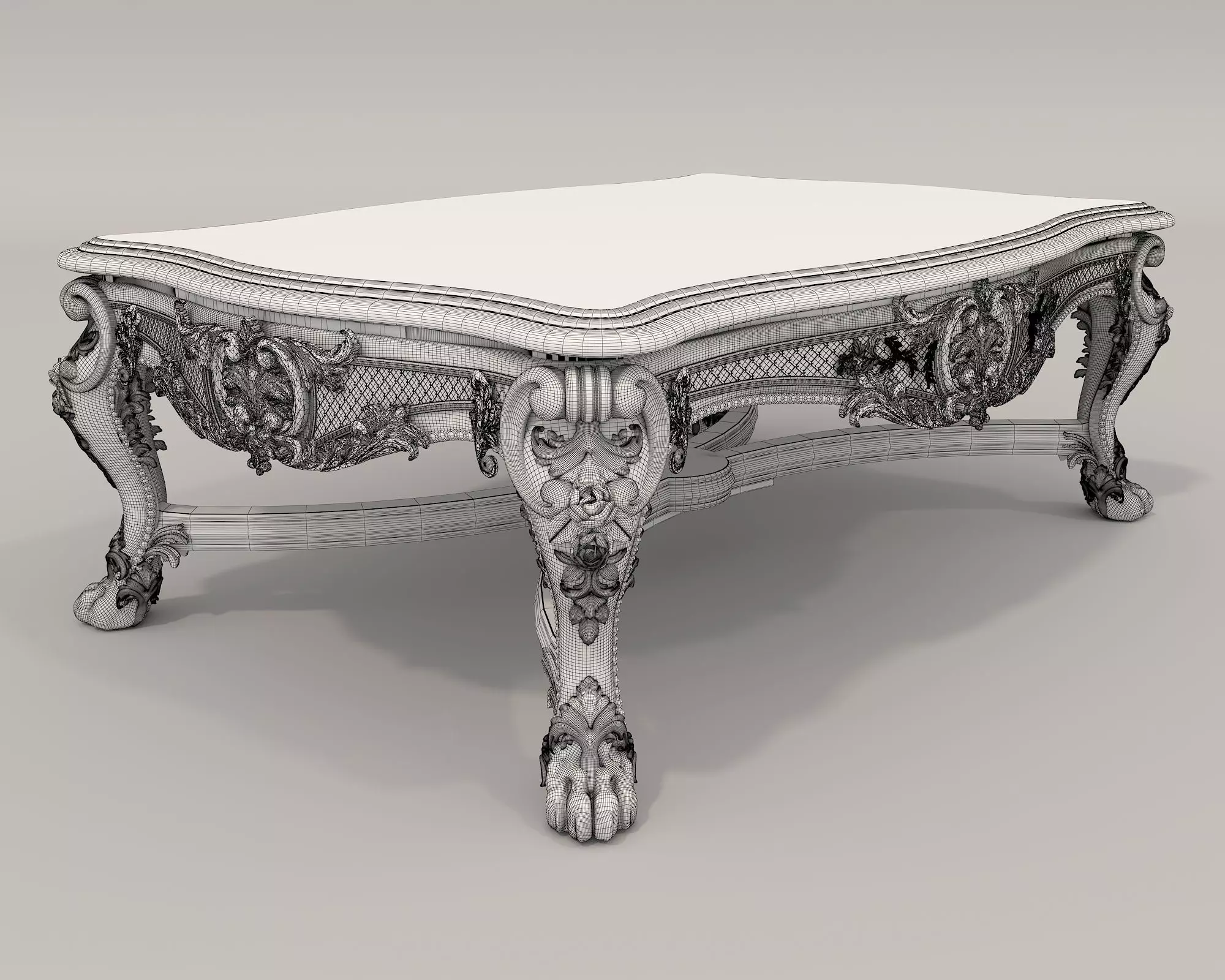 Classic European style Sofa and Armchair set 2 3D model_10