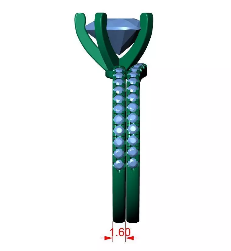 Heart Engagement Ring 3D print model_10