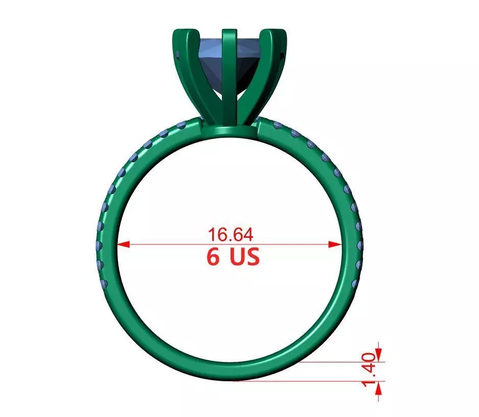 Heart Engagement Ring 3D print model_13