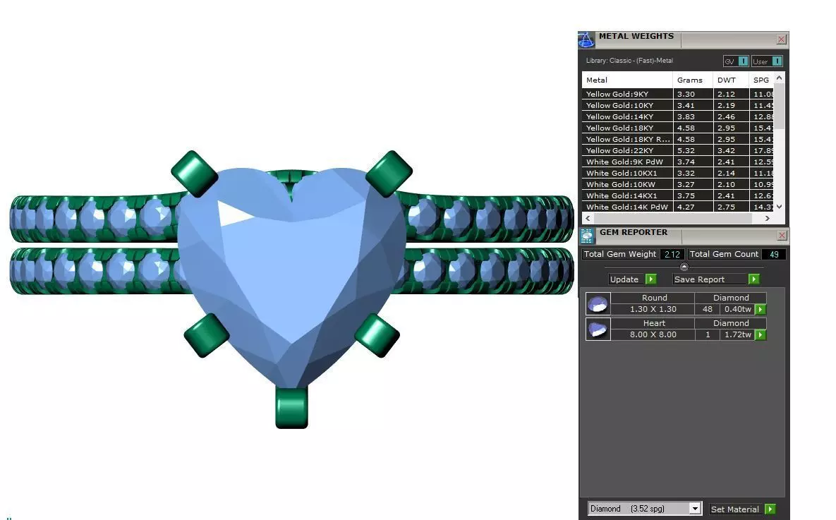 Heart Engagement Ring 3D print model_7