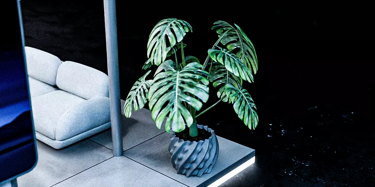 Futuristic Exhibition Booth Design Modern Minimal Setup 3D model_6