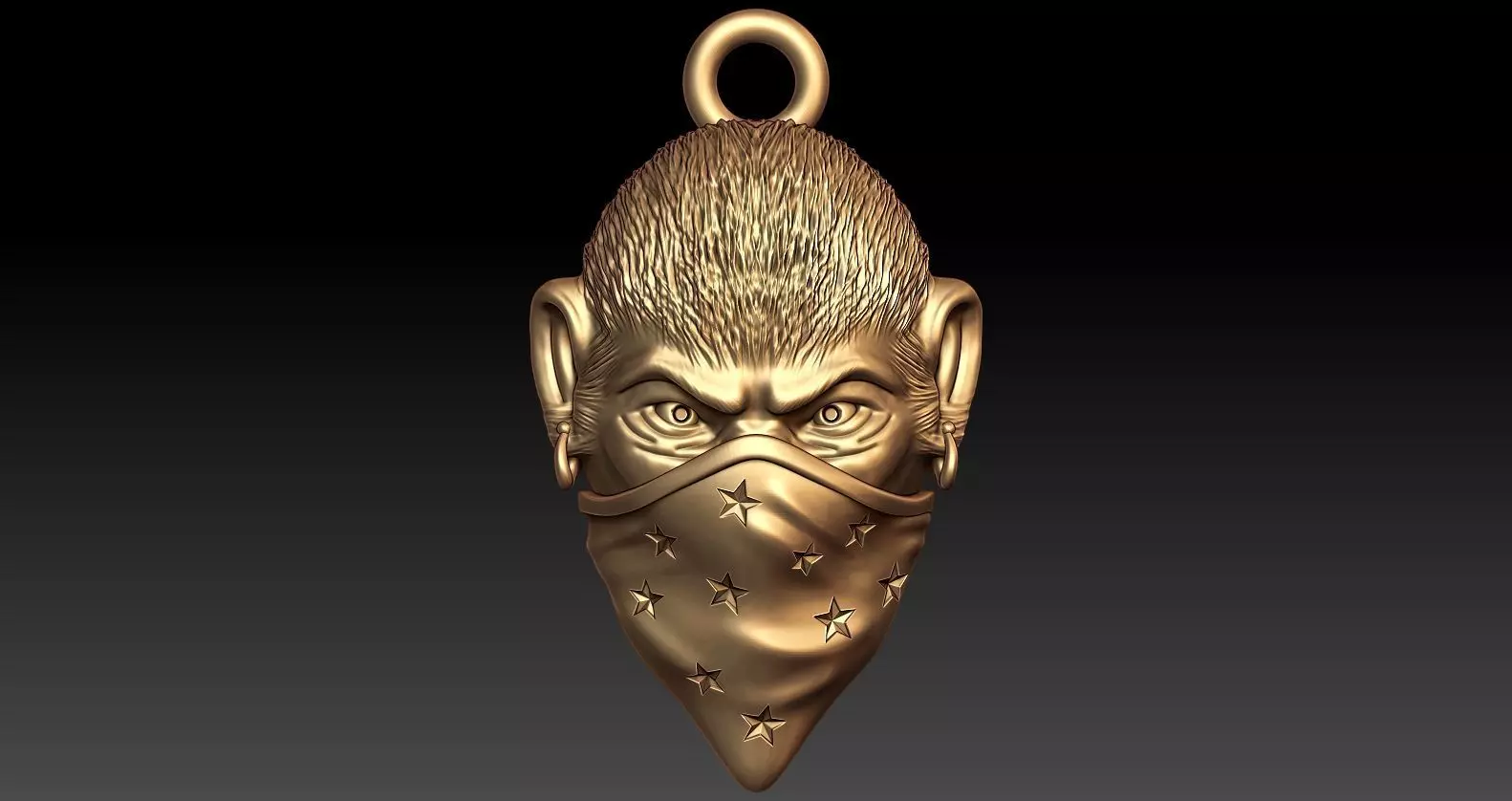 Gorilla Pendant 3D model