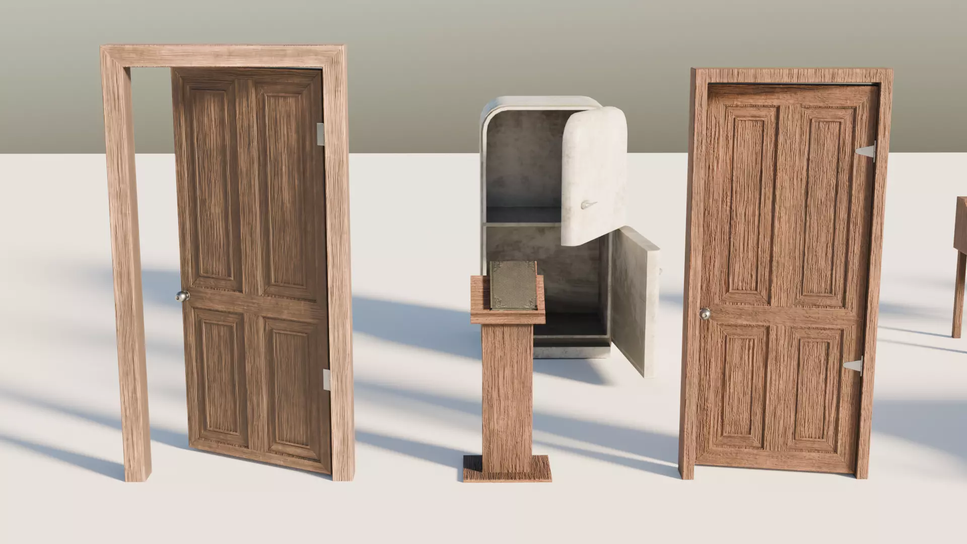 Props pack - mid-poly low-poly game-ready models Low-poly 3D model_3