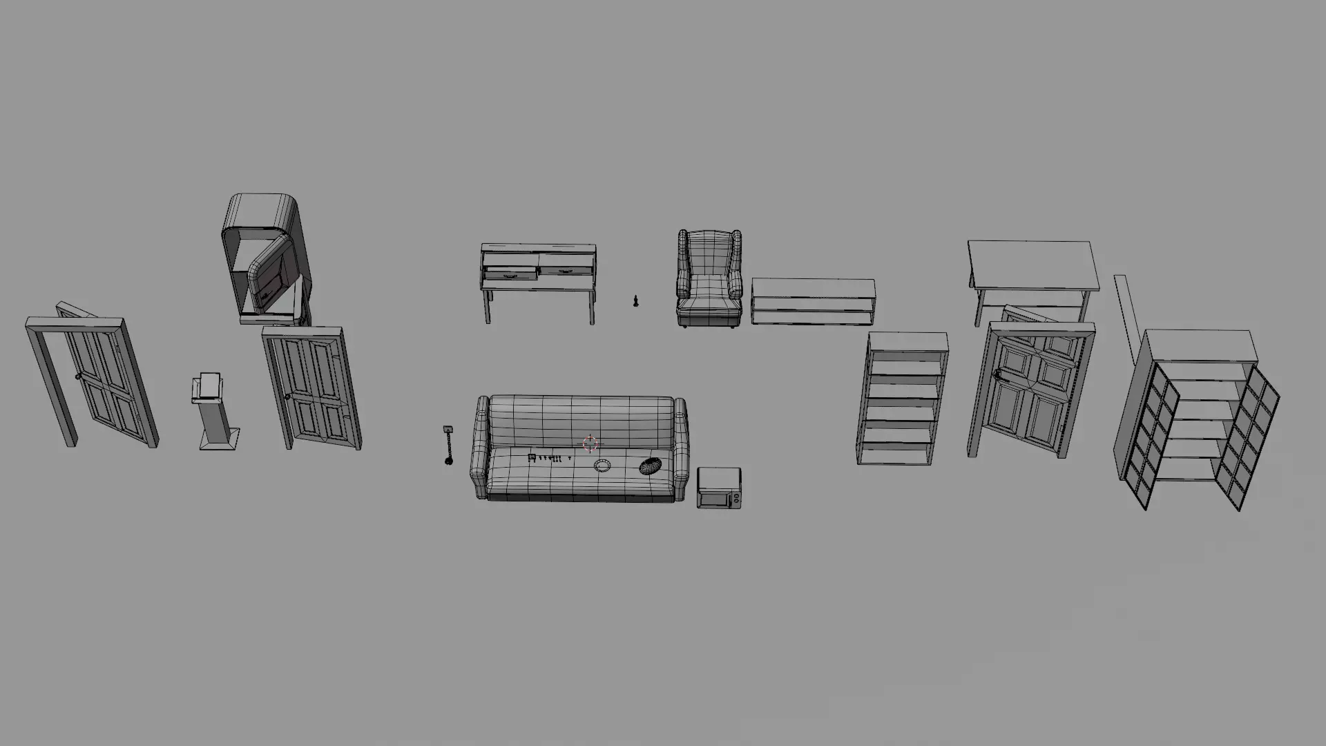 Props pack - mid-poly low-poly game-ready models Low-poly 3D model_5