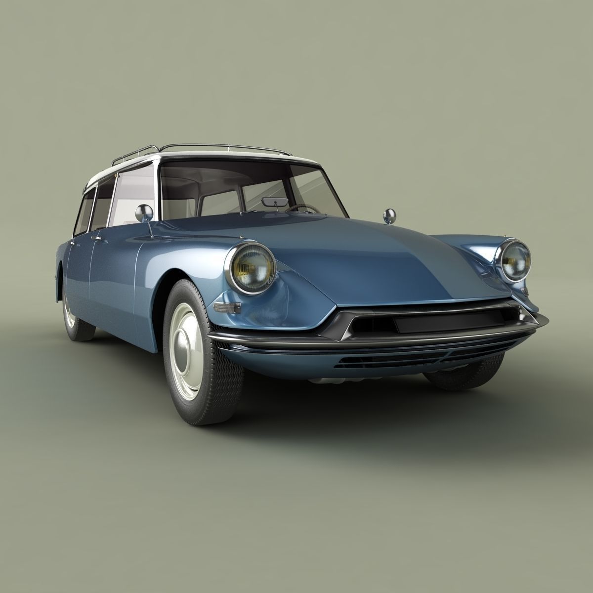 Citroen DS 19 Break 3D model_9