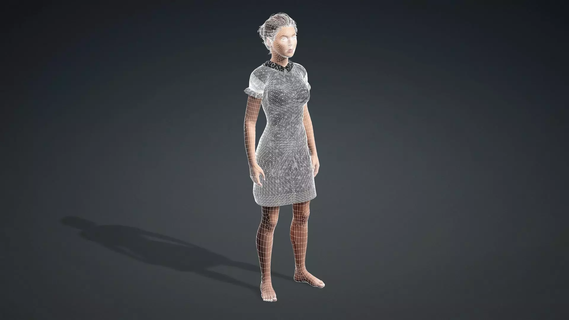 Elegant Female Character 3D model_20