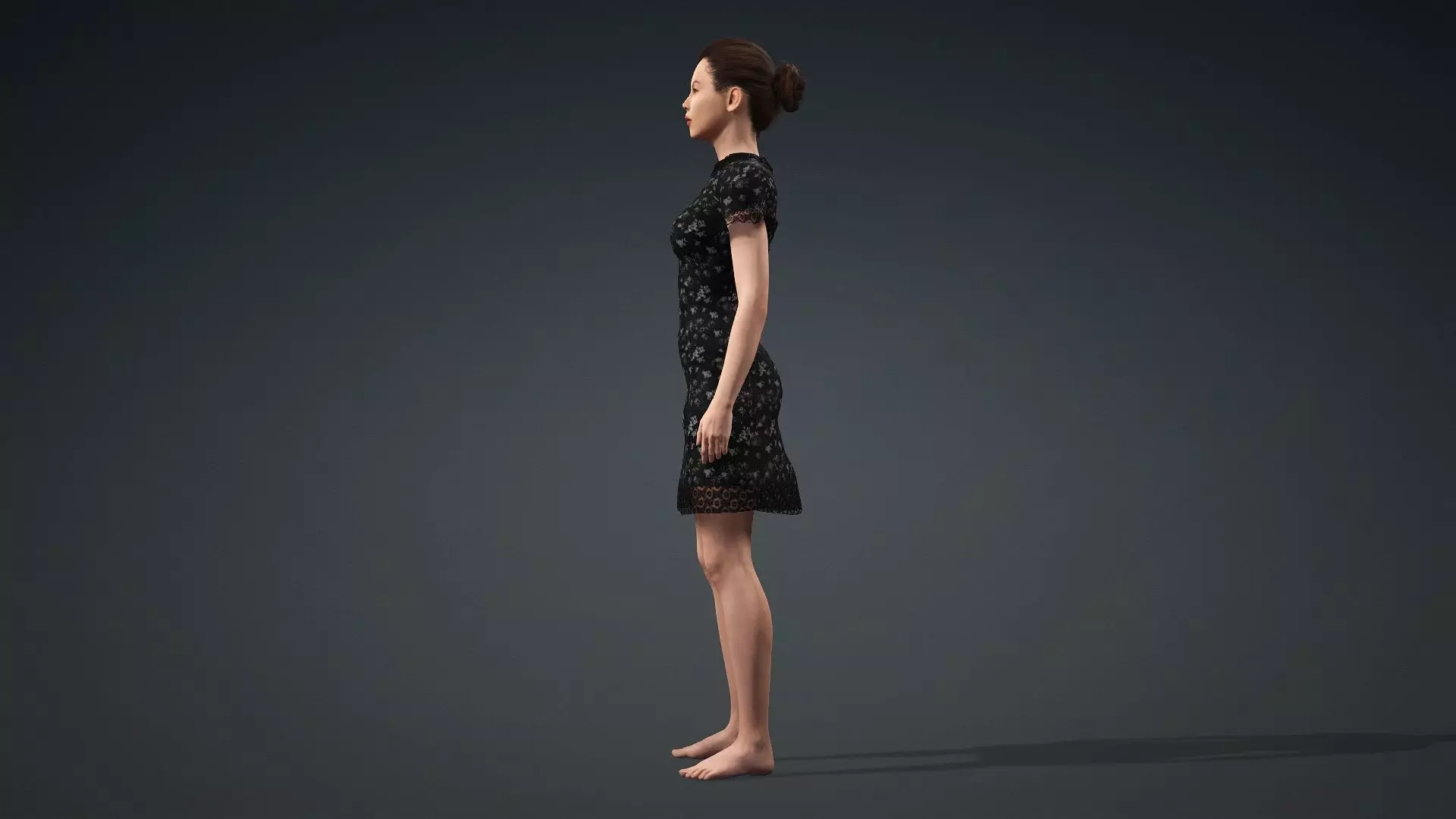 Elegant Female Character 3D model_4